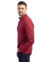 Chicago White Sox Stars & Stripes Cutter & Buck Virtue Eco Pique Micro Stripe Recycled Mens Quarter Zip Red/Navy Blue Side Thumbnail Image