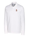 Oklahoma State Cowboys Wrestling Pete Cutter & Buck Advantage Eco Tri-Blend Pique Mens Big and Tall Long Sleeve Polo White Mannequin Thumbnail Image