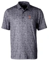 Oklahoma State Cowboys Wrestling Pete Cutter & Buck Pike Constellation Print Stretch Mens Polo Black Mannequin Thumbnail Image