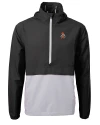 View image 7: Oklahoma State Cowboys Wrestling Pete Cutter & Buck Charter Recycled Packable Mens Half Zip Anorak Jacket Black/Polished Mannequin