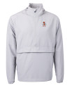 Oklahoma State Cowboys Wrestling Pete Cutter & Buck Charter Eco Recycled Mens Anorak Jacket Polished Medium Gray Mannequin Thumbnail Image