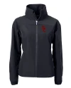 USC Trojans Cutter & Buck Charter Eco Recycled Womens Full-Zip Jacket Black Mannequin Thumbnail Image