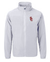 USC Trojans Cutter & Buck Charter Eco Recycled Mens Full-Zip Jacket Polished Medium Gray Mannequin Thumbnail Image