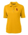 USC Trojans Cutter & Buck Virtue Eco Pique Recycled Womens Polo College Gold Mannequin Thumbnail Image