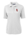 USC Trojans Cutter & Buck Virtue Eco Pique Recycled Womens Polo White Mannequin Thumbnail Image