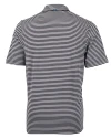 Oklahoma State Cowboys Wrestling Pete Cutter & Buck Virtue Eco Pique Stripe Recycled Mens Big and Tall Polo Black Mannequin Back Thumbnail Image