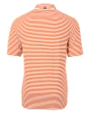 Oklahoma State Cowboys Wrestling Pete Cutter & Buck Virtue Eco Pique Stripe Recycled Mens Big and Tall Polo College Orange Mannequin Back Thumbnail Image
