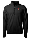 Oklahoma State Cowboys Wrestling Pete Cutter & Buck Cascade Eco Sherpa Fleece Mens Big & Tall Quarter Zip Jacket Black Mannequin Thumbnail Image