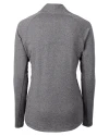 USC Trojans Cutter & Buck Adapt Eco Knit Heather Recycled Womens Full Zip Black Heather Mannequin Back Thumbnail Image