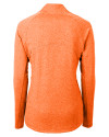 Oklahoma State Cowboys Wrestling Pete Cutter & Buck Adapt Eco Knit Heather Recycled Womens Full Zip College Orange Heather Mannequin Back Thumbnail Image