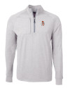 Oklahoma State Cowboys Wrestling Pete Cutter & Buck Adapt Eco Knit Heather Mens Quarter Zip Pullover Polished Heather Mannequin Thumbnail Image
