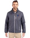 Washington Commanders Americana Cutter & Buck Rainier PrimaLoft® Mens Eco Insulated Full Zip Puffer Jacket Anthracite Melange Front Thumbnail Image