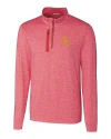 USC Trojans Cutter & Buck Stealth Heathered Quarter Zip Mens Pullover Cardinal Red Mannequin Thumbnail Image