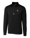 Oklahoma State Cowboys Wrestling Pete Cutter & Buck Traverse Stretch Eco Quarter Zip Mens Pullover Black Mannequin Thumbnail Image
