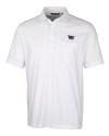 Washington Commanders Americana Cutter & Buck Advantage Tri-Blend Jersey Mens Big and Tall Pocket Polo White Mannequin Thumbnail Image