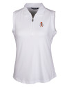 Oklahoma State Cowboys Wrestling Pete Cutter & Buck Forge Stretch Womens Sleeveless Polo White Mannequin Thumbnail Image
