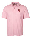 USC Trojans Cutter & Buck Pike Double Dot Print Stretch Mens Polo Cardinal Red Mannequin Thumbnail Image