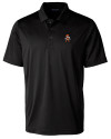 Oklahoma State Cowboys Wrestling Pete Cutter & Buck Prospect Eco Textured Stretch Recycled Mens Big & Tall Polo Black Mannequin Thumbnail Image