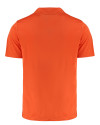 Oklahoma State Cowboys Wrestling Pete Cutter & Buck Prospect Eco Textured Stretch Recycled Mens Short Sleeve Polo College Orange Mannequin Back Thumbnail Image