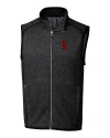 USC Trojans Cutter & Buck Mainsail Sweater-Knit Mens Full Zip Vest Charcoal Heather Mannequin Thumbnail Image