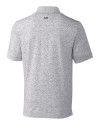 Oklahoma State Cowboys Wrestling Pete Cutter & Buck Advantage Tri-Blend Space Dye Mens Big and Tall Polo Elemental Grey Mannequin Back Thumbnail Image