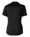 Oklahoma State Cowboys Wrestling Pete Cutter & Buck Prospect Eco Textured Stretch Recycled Womens Short Sleeve Polo Black Mannequin Back Thumbnail Image