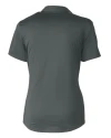 Oklahoma State Cowboys Wrestling Pete Cutter & Buck Prospect Eco Textured Stretch Recycled Womens Short Sleeve Polo Elemental Grey Mannequin Back Thumbnail Image