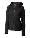 USC Trojans Cutter & Buck Mainsail Full Zip Hooded Womens Jacket Charcoal Heather Mannequin Thumbnail Image