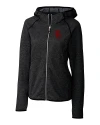 USC Trojans Cutter & Buck Mainsail Full Zip Hooded Womens Jacket Charcoal Heather Mannequin Thumbnail Image