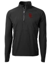 USC Trojans Cutter & Buck Adapt Eco Knit Hybrid Recycled Mens Quarter Zip Black Mannequin Thumbnail Image