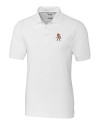 Oklahoma State Cowboys Wrestling Pete Cutter & Buck Advantage Eco Tri-Blend Pique Mens Polo White Mannequin Thumbnail Image
