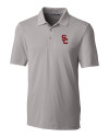 USC Trojans Cutter & Buck Forge Stretch Mens Big and Tall Polo Polished Medium Gray Mannequin Thumbnail Image