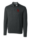 USC Trojans Cutter & Buck Lakemont Tri-Blend Mens Big and Tall Quarter Zip Pullover Sweater Charcoal Heather Mannequin Thumbnail Image
