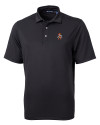 Oklahoma State Cowboys Wrestling Pete Cutter & Buck Virtue Eco Pique Recycled Mens Big and Tall Polo Black Mannequin Thumbnail Image
