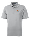 Oklahoma State Cowboys Wrestling Pete Cutter & Buck Virtue Eco Pique Recycled Mens Big and Tall Polo Polished Medium Gray Mannequin Thumbnail Image
