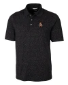 Oklahoma State Cowboys Wrestling Pete Cutter & Buck Advantage Tri-Blend Space Dye Mens Polo Dark Black Mannequin Thumbnail Image