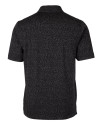 Oklahoma State Cowboys Wrestling Pete Cutter & Buck Advantage Tri-Blend Space Dye Mens Polo Dark Black Mannequin Back Thumbnail Image