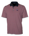 Washington Commanders Americana Cutter & Buck Mens Forge Polo Multi Stripe Cardinal Red Mannequin Thumbnail Image