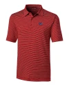 View image 3: Washington Commanders Americana Cutter & Buck Forge Pencil Stripe Stretch Mens Polo Cardinal Red Mannequin