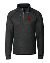 USC Trojans Cutter & Buck Mainsail Sweater-Knit Mens Half Zip Pullover Jacket Charcoal Heather Mannequin Thumbnail Image