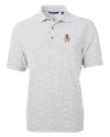 Oklahoma State Cowboys Wrestling Pete Cutter & Buck Virtue Eco Pique Botanical Print Recycled Mens Polo Polished Medium Gray Mannequin Thumbnail Image