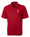 USC Trojans Cutter & Buck Virtue Eco Pique Recycled Mens Polo Cardinal Red Mannequin Thumbnail Image
