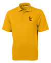 USC Trojans Cutter & Buck Virtue Eco Pique Recycled Mens Polo College Gold Mannequin Thumbnail Image