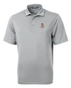 Oklahoma State Cowboys Wrestling Pete Cutter & Buck Virtue Eco Pique Recycled Mens Polo Polished Medium Gray Mannequin Thumbnail Image