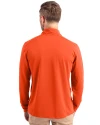 Oklahoma State Cowboys Wrestling Pete Cutter & Buck Virtue Eco Pique Recycled Quarter Zip Mens Pullover College Orange Back Thumbnail Image