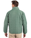 Philadelphia Eagles Historic Cutter & Buck Rainier PrimaLoft® Mens Eco Insulated Full Zip Puffer Jacket Hunter Melange Back Thumbnail Image