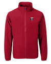Minnesota Twins Cutter & Buck Charter Eco Recycled Mens Full-Zip Jacket Cardinal Red Mannequin Thumbnail Image