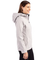 Atlanta Braves Cutter & Buck Evoke Softshell Recycled Full Zip Womens Jacket CONCRETE Side Thumbnail Image
