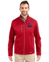 Green Bay Packers Americana Cutter & Buck Evoke Softshell Recycled Full Zip Mens Jacket Cardinal Red Front Thumbnail Image