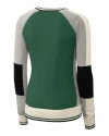 View image 7: Cutter & Buck Womens Stride Colorblock Sweater Hunter Green Mannequin Back